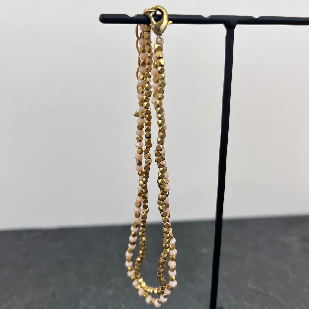 [NATA-ACD06] Chevillère 'Rosa' Beige - Laiton Doré - Nataraj