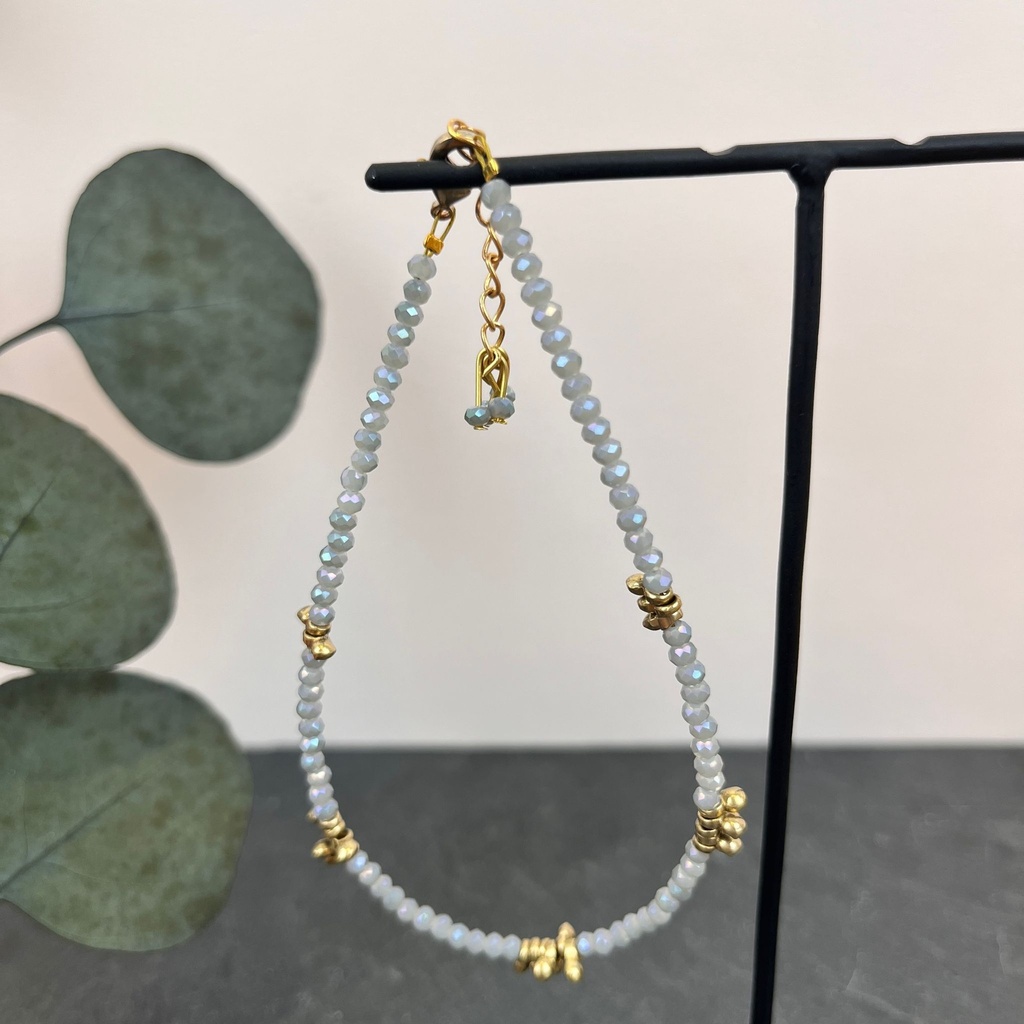 [NATA-ACD33] Chevillère 'Nadi' Bleue - Laiton Doré - Nataraj