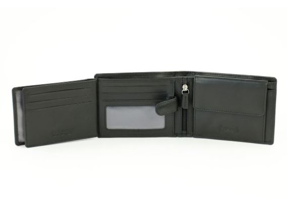 [BEAR-FR2689-BLACK] Portefeuille 'Tijn' Noir - Cuir - Bear Design