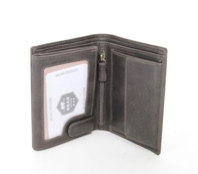 [BEAR-VEGAS7252-GREY] Portefeuille 'Klaas' Gris - Cuir - Bear Design