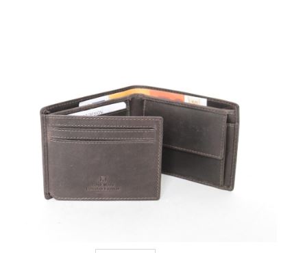 [BEAR-VEGAS9075-GREY] Portefeuille 'Lucas' Gris - Cuir - Bear Design