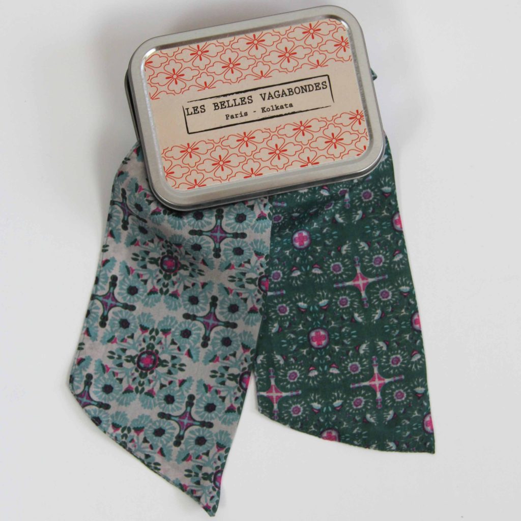 [LBV-0038] Bandeau 'Casablanca' Kaki - Soie - Les Belles Vagabondes