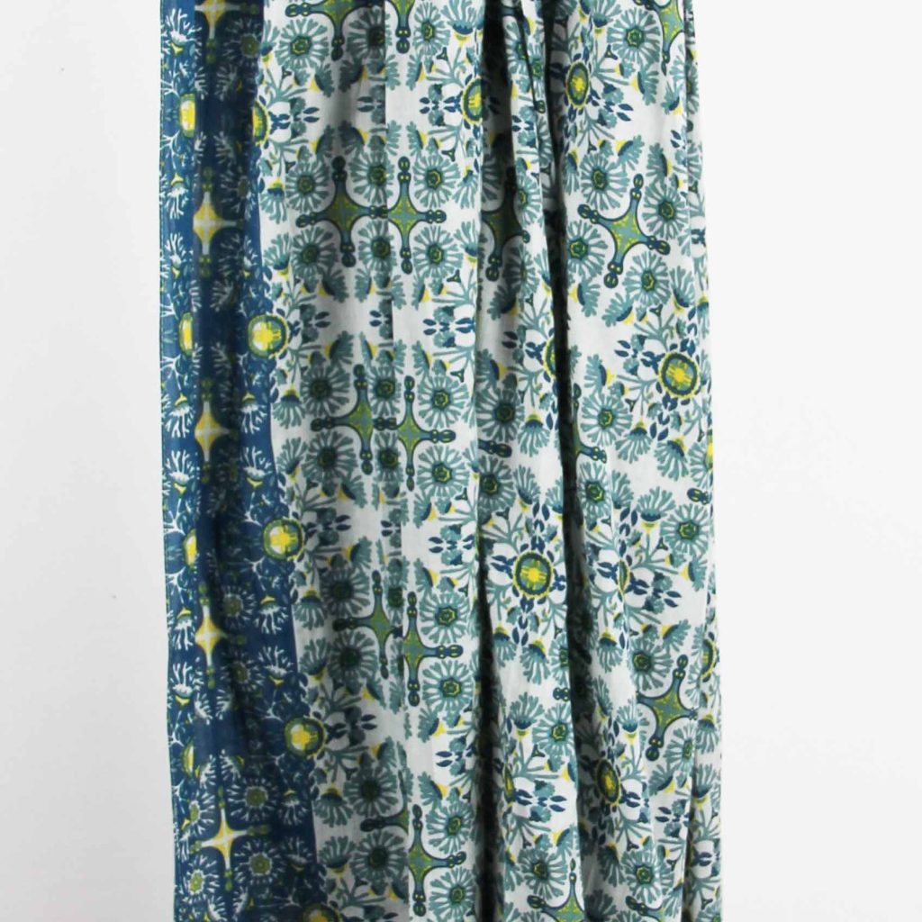 [LBV-0045] Foulard 'Tetouan' Jaune - Coton Bio - Les Belles Vagabondes