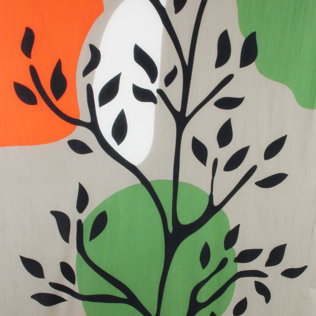 [LBV-0046] Foulard 'Sycomore' Kaki - Coton Bio - Les Belles Vagabondes