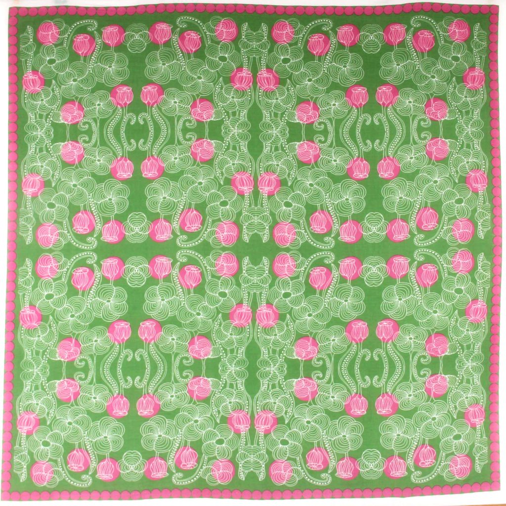 [LBV-0047] Foulard 'Burma' Rose - Coton - Les Belles Vagabondes