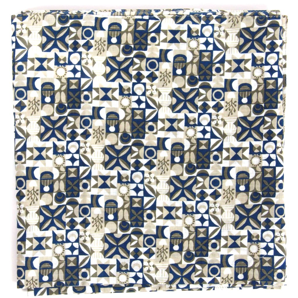 [LBV-0051] Foulard 'Malmo' Bleu - Coton - Les Belles Vagabondes