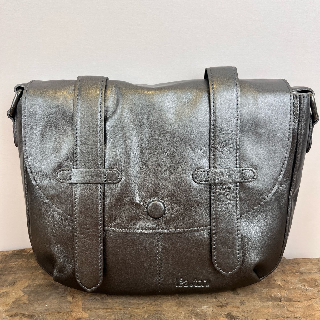 [LEA-LOUISE_M-MTN-GRIS] Sac à main 'Louise M' Gris - Léa Toni