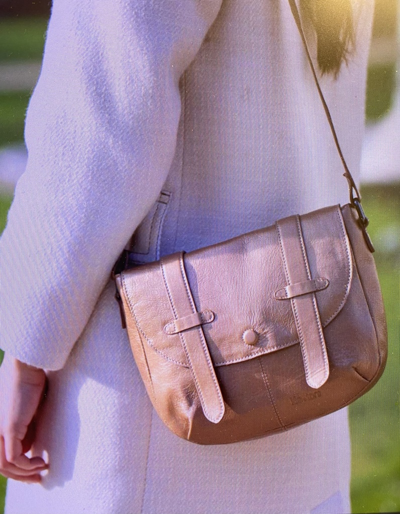 [LEA-LOUISE_M-MTN-CUIV] Sac à main 'Louise M' Cuivré - Léa Toni