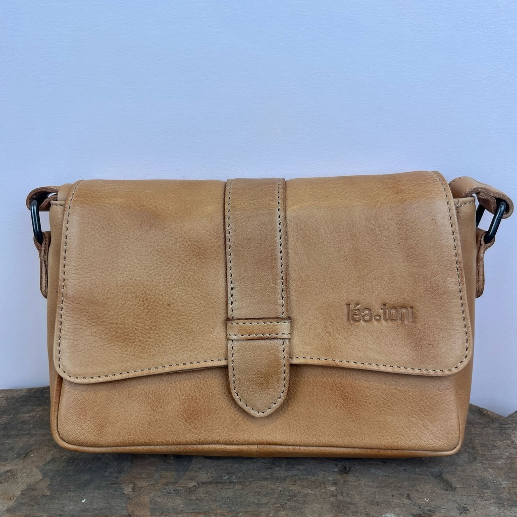 [LEA-ANGELE-VPF-SABL] Sac à main 'Angèle' Sable - Léa Toni