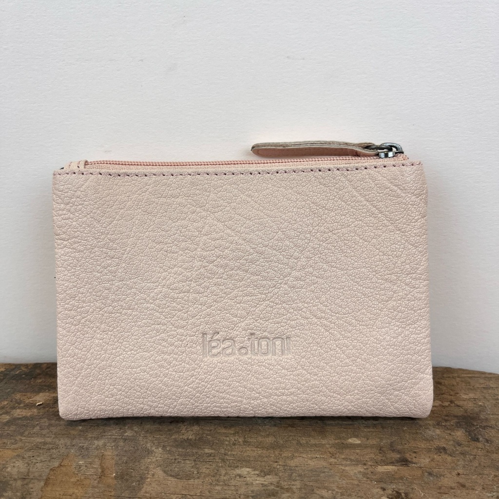 [LEA-ZOE-BPF-ROSE] Portefeuille 'Zoé' Rose poudré - Léa Toni