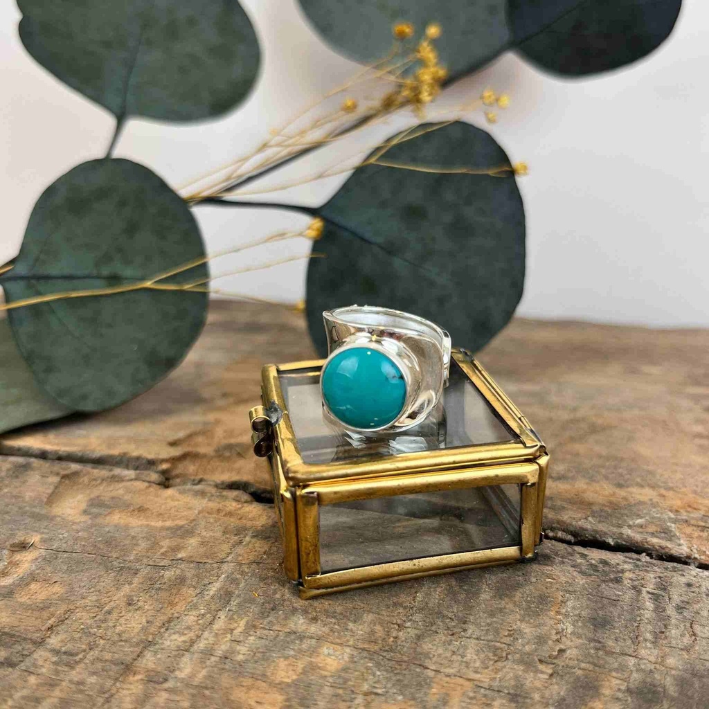 [BAAR-3127-54] Bague Argent 925 - Résine [3127]