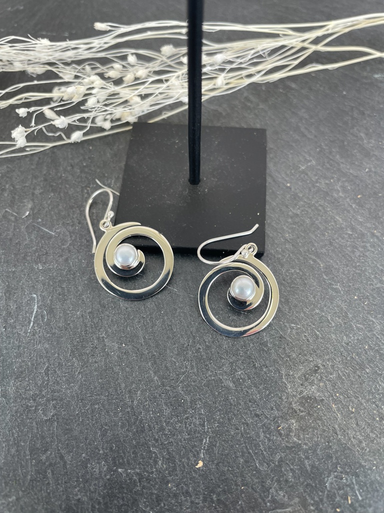 [BOAR-1741] Boucles d'oreilles Argent 925 - Perle [1741]