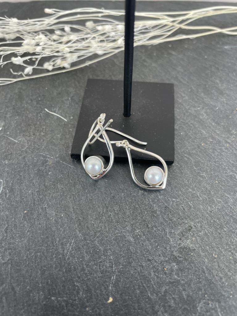 [BOAR-1745] Boucles d'oreilles Argent 925 - Perle [1745]