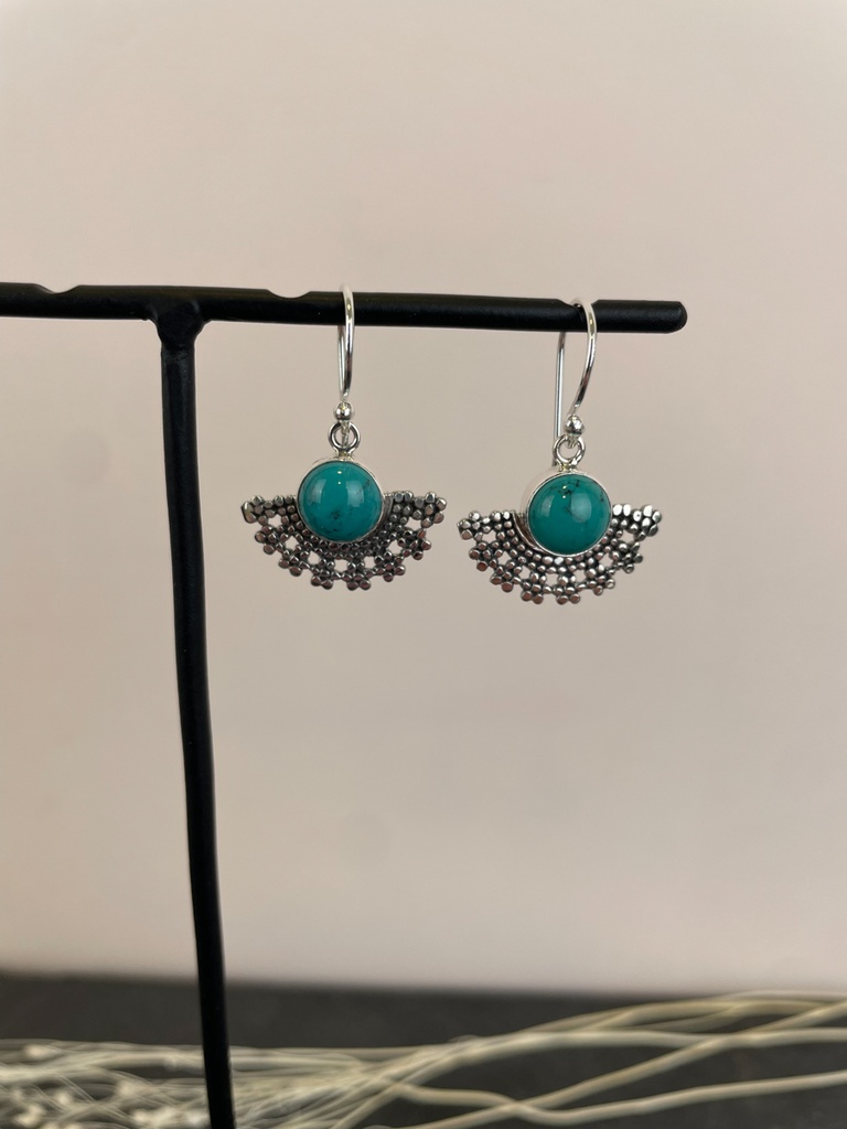 [BOAR-1747] Boucles d'oreilles Argent 925 - Turquoise [1747]
