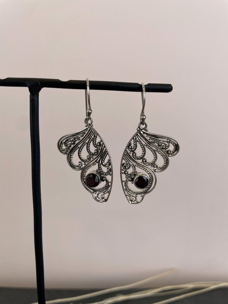 [BOAR-1749] Boucles d'oreilles Argent 925 - Grenat [1749]