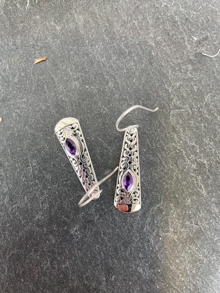 [BOAR-1763] Boucles d'oreilles Argent 925 - Améthyste [1763]