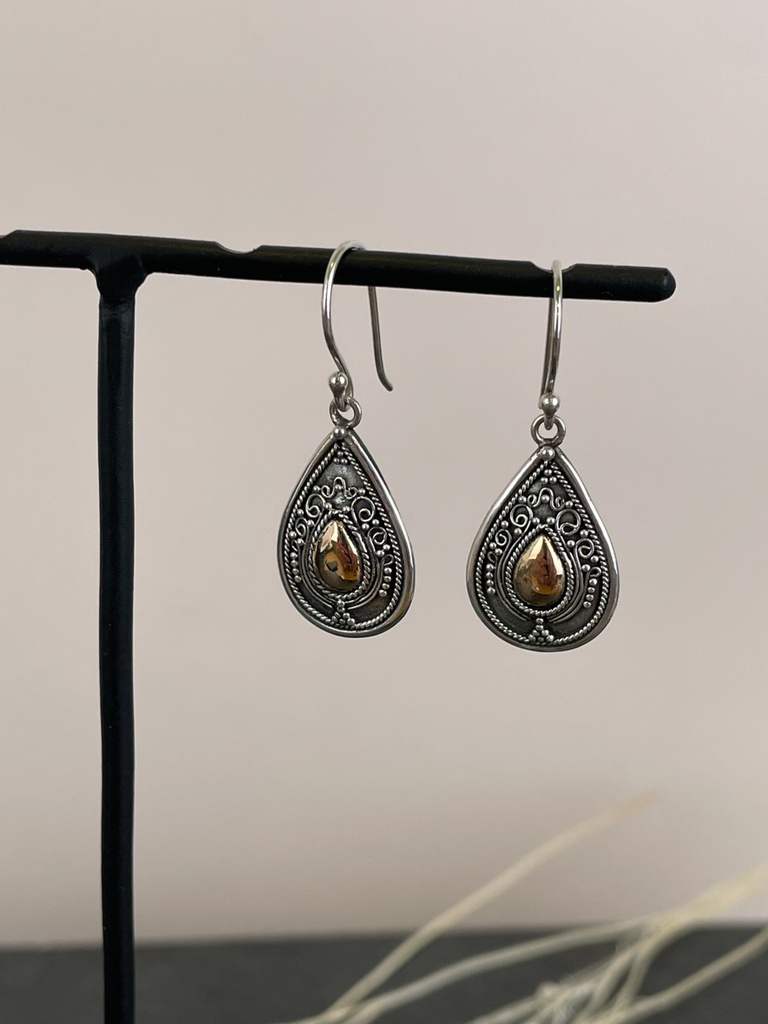 [BOAR-1777] Boucles d'oreilles Argent 925 & Plaqué Or [1777]