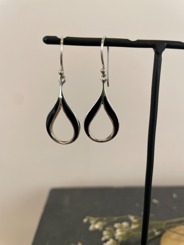 [BOAR-1793] Boucles d'oreilles Argent 925 - Onyx [1793]