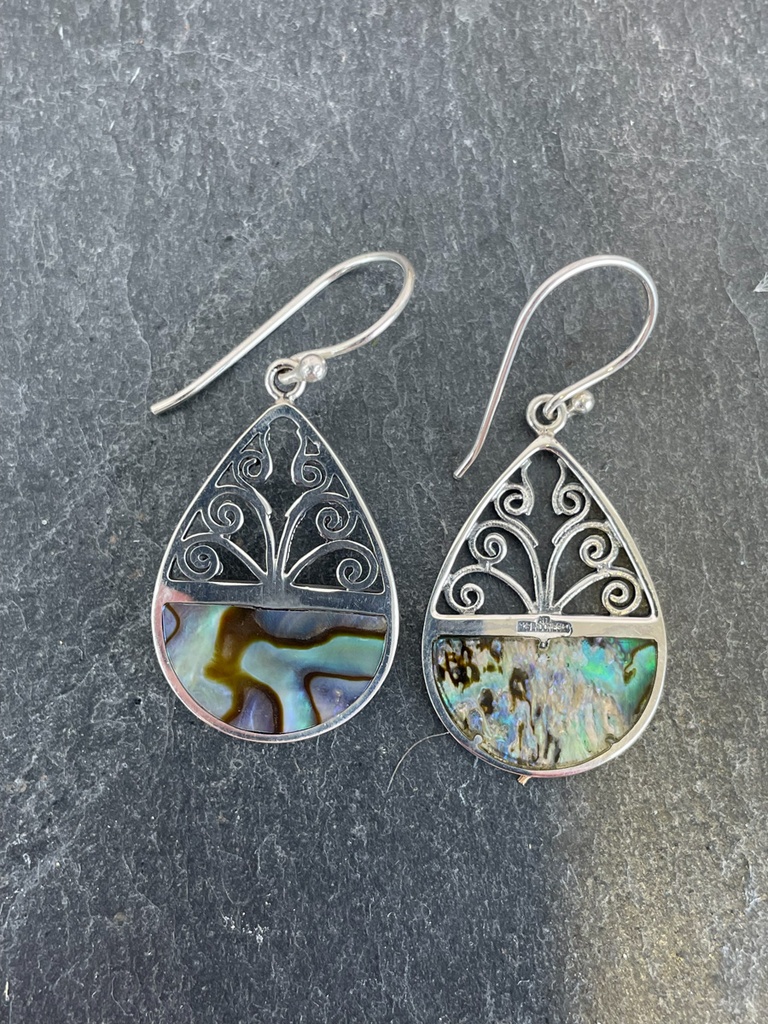 [BOAR-1798] Boucles d'oreilles Argent 925 - Abalone [1798]
