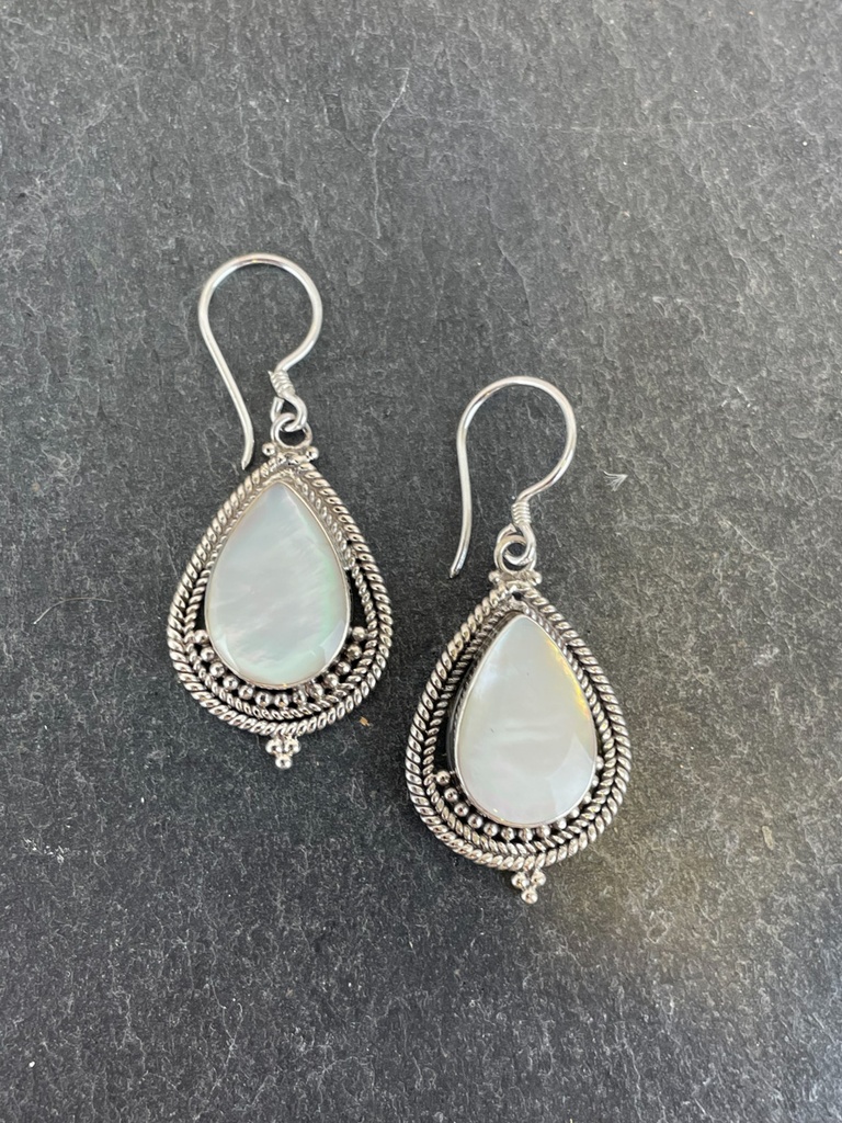 [BOAR-1802] Boucles d'oreilles Argent 925 - Nacre [1802]
