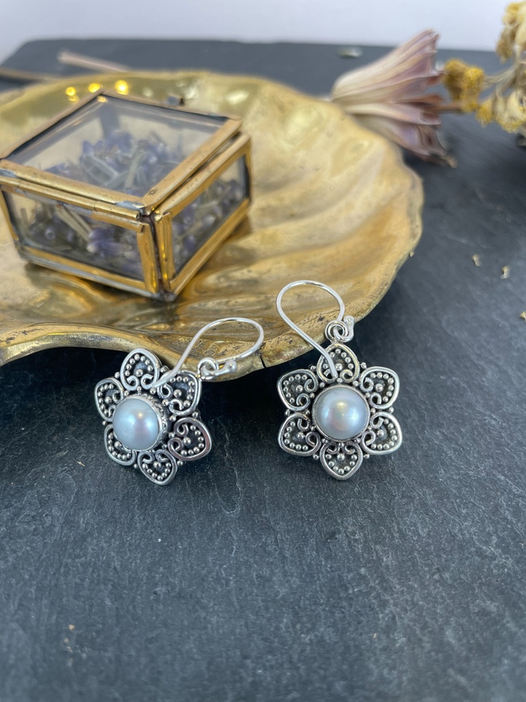 [BOAR-1829] Boucles d'oreilles Argent 925 - Nacre [1829]