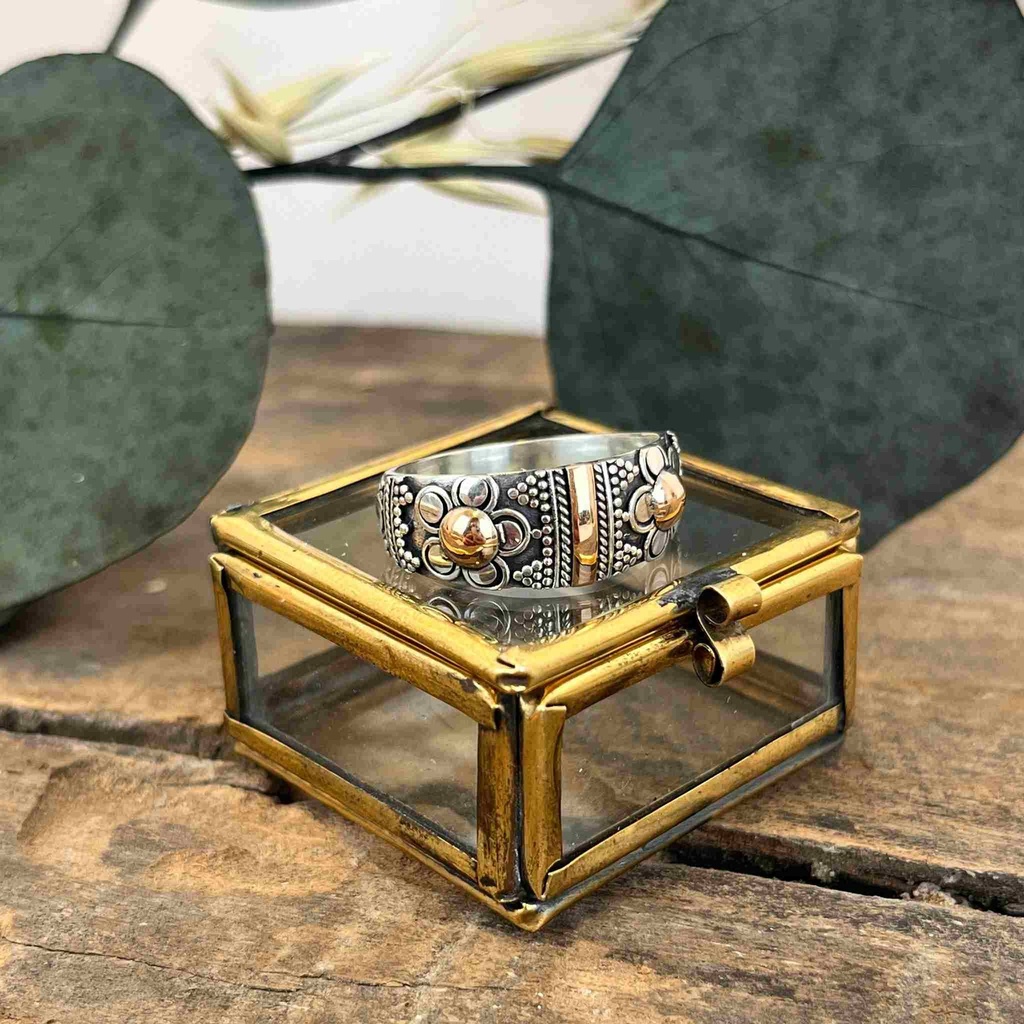 [BAAR-3204-65] Bague Argent 925 & Plaqué Or [3204]