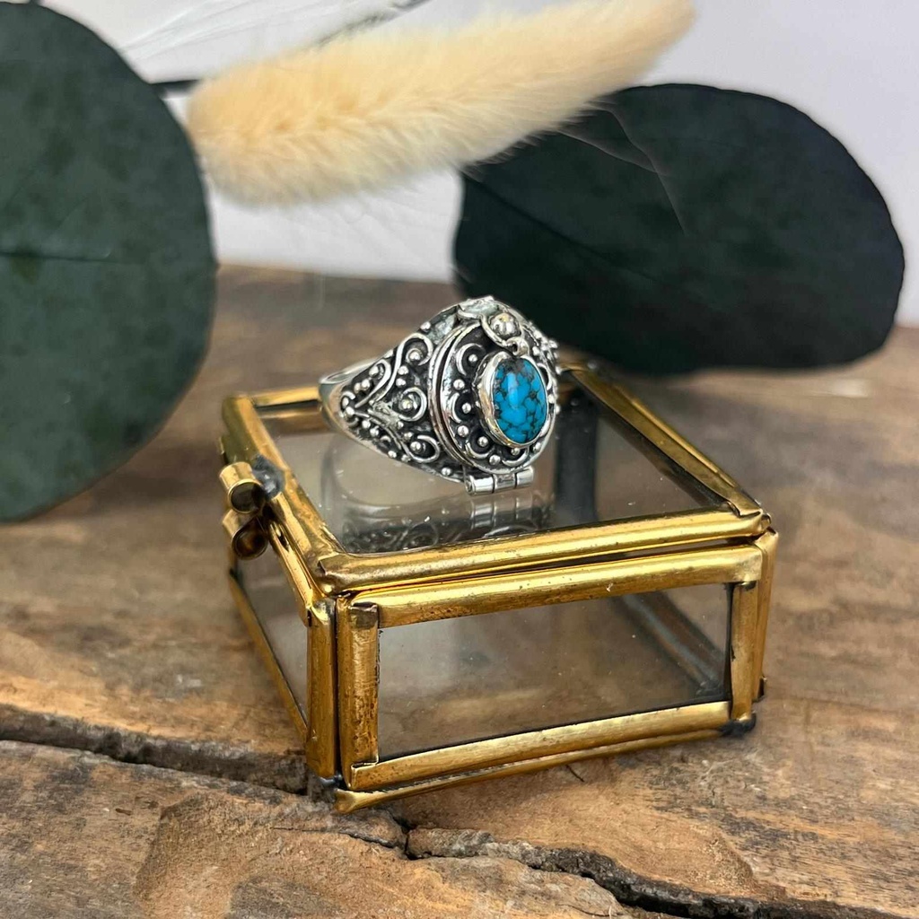 [BAAR-3335-54] Bague Argent 925 - Turquoise [3335]