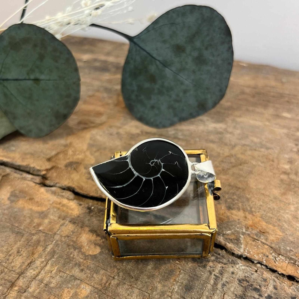 [PEAR-0655] Pendentif Argent 925 - Coquillage Noir [0655]