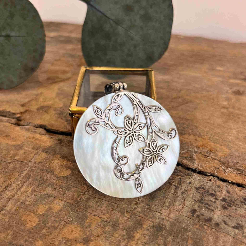 [PEAR-0659] Pendentif Argent 925 - Nacre [0659]