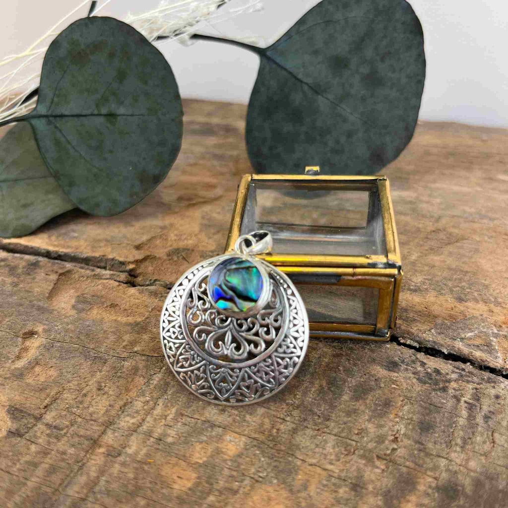 [PEAR-0660] Pendentif Argent 925 - Abalone [0660]