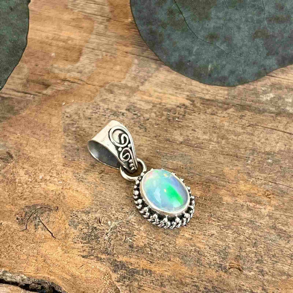 [PEAR-0664] Pendentif Argent 925 - Opale [0664]