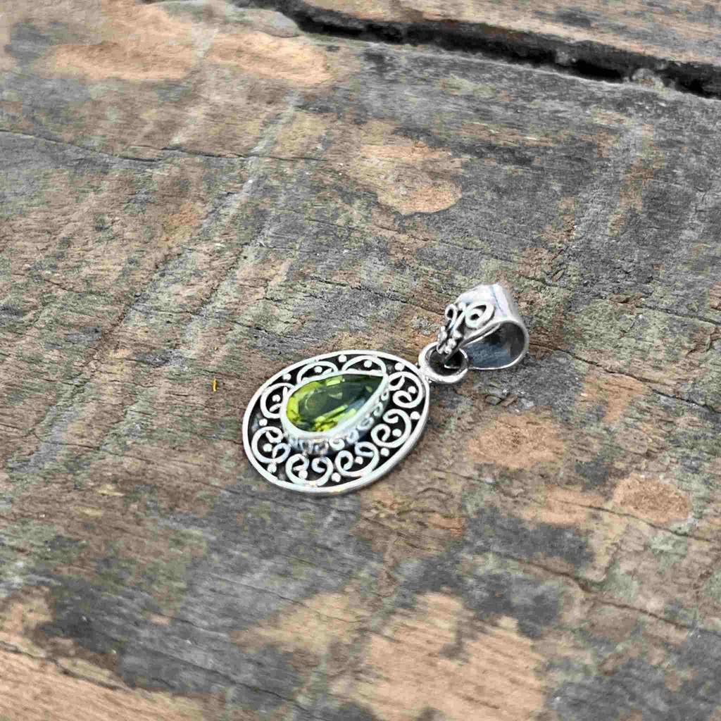[PEAR-0669] Pendentif Argent 925 - Péridot [0669]