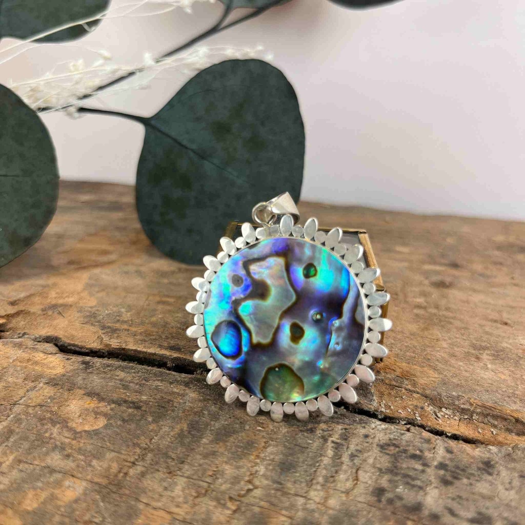 [PEAR-0671] Pendentif Argent 925 - Abalone [0671]