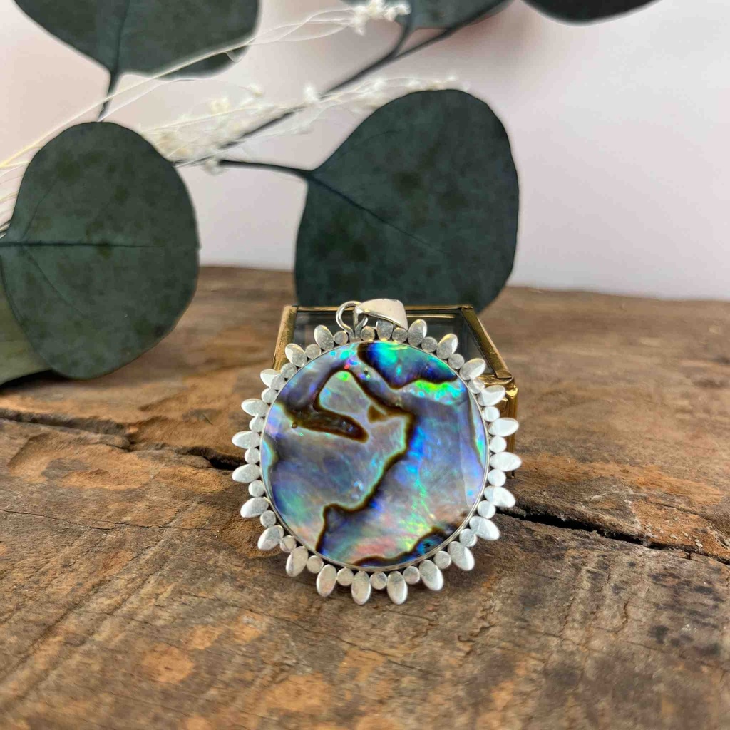 [PEAR-0672] Pendentif Argent 925 - Abalone [0672]
