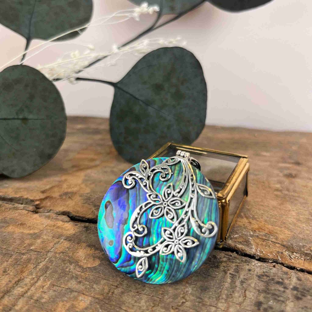 [PEAR-0673] Pendentif Argent 925 - Abalone [0673]