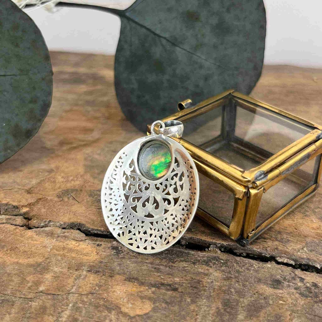 [PEAR-0674] Pendentif Argent 925 - Abalone [0674]