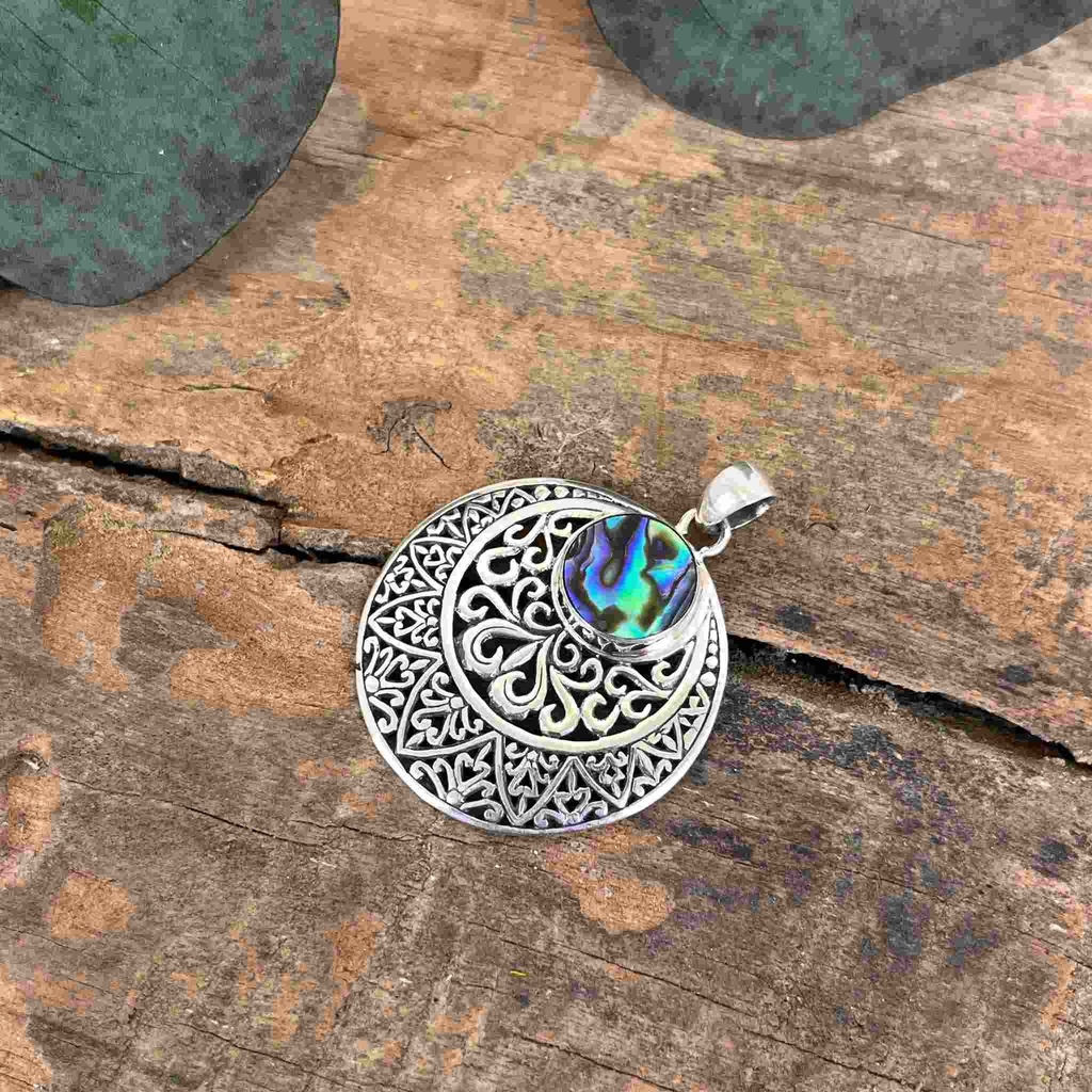 [PEAR-0675] Pendentif Argent 925 - Abalone [0675]