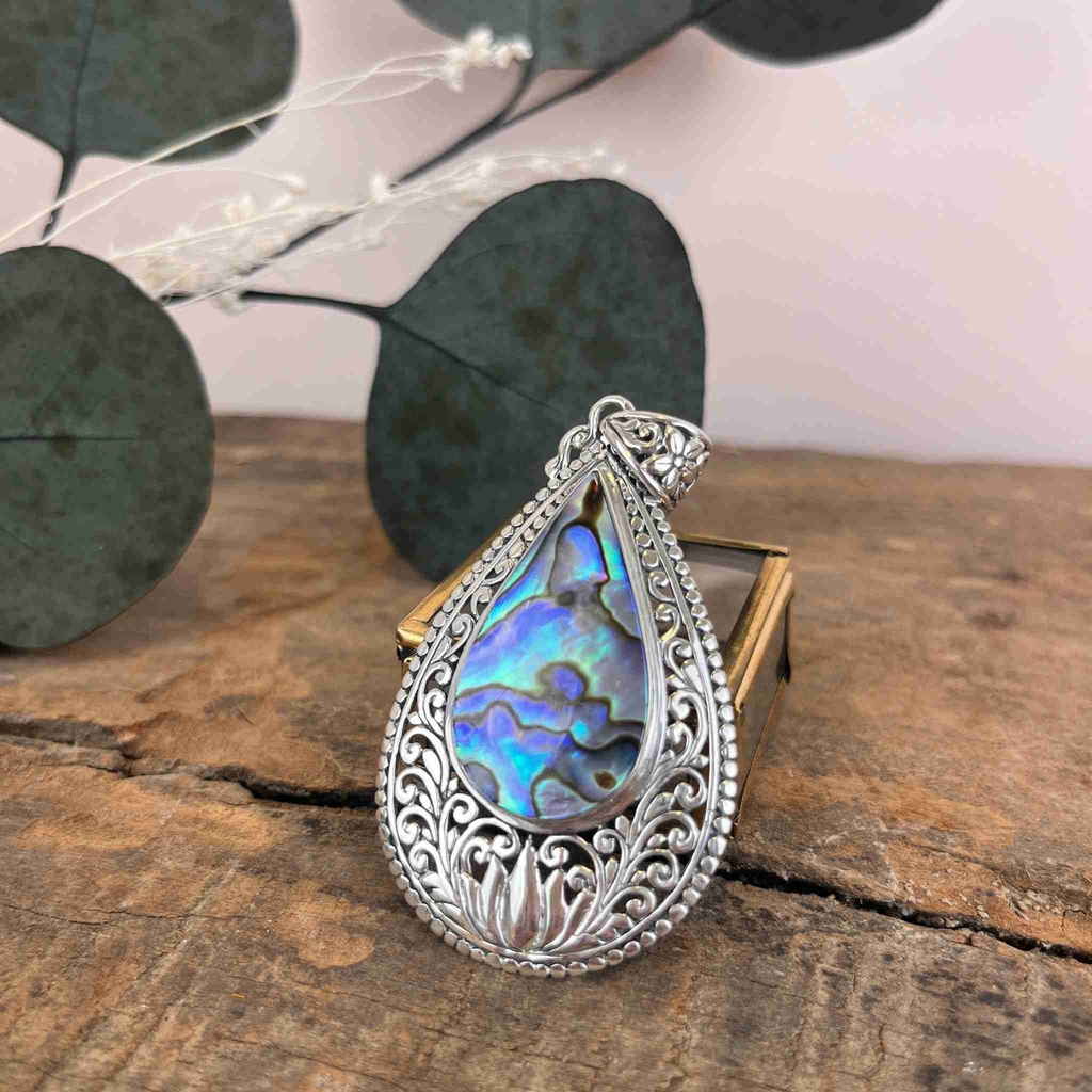 [PEAR-0676] Pendentif Argent 925 - Abalone [0676]