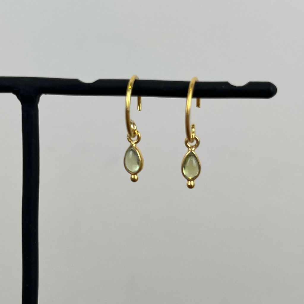 [MUJA-10740-GB-36] Boucles d'oreilles 'Baeus' - Plaqué Or - Péridot - Muja Juma