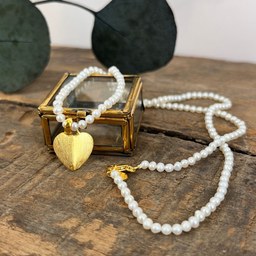 [MUJA-3647-GB-17] Collier 'Heliconian' - Plaqué Or - Nacre - Muja Juma