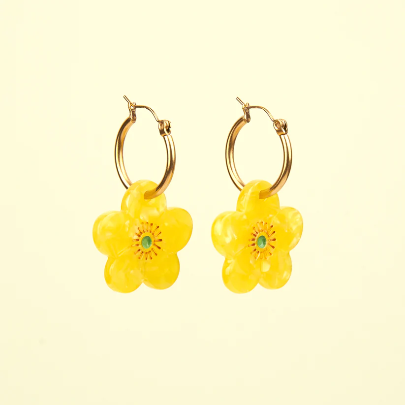 [COU-BOBOUTONDOR] Boucles d'Oreilles 'Bouton d'Or' - Coucou Suzette