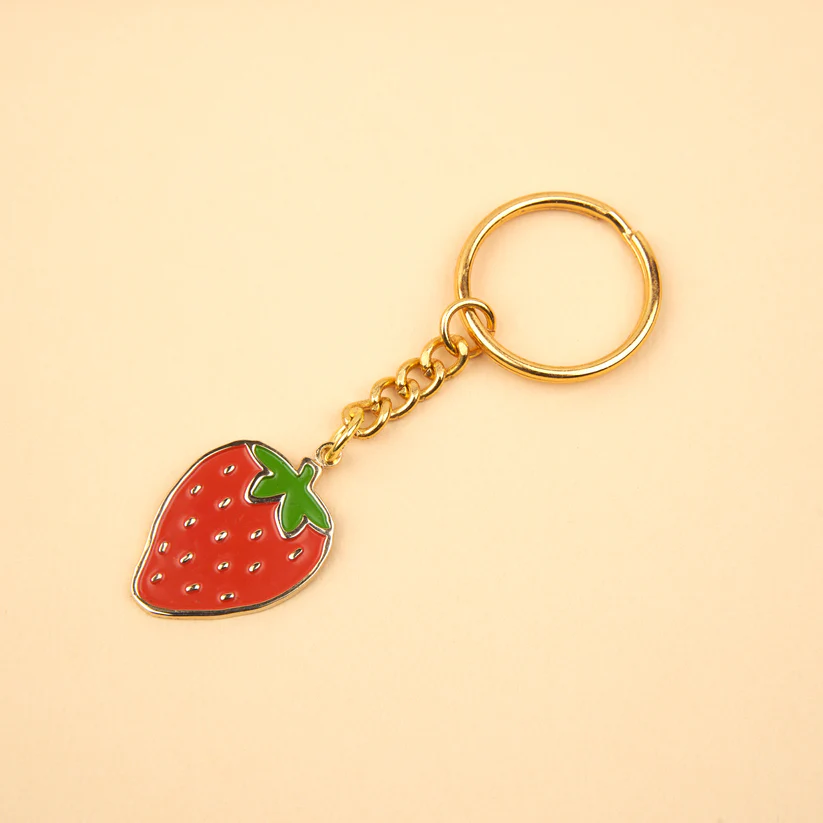 [COU-PORTECLEFRAISE] Porte-clés 'Fraise' - Coucou Suzette