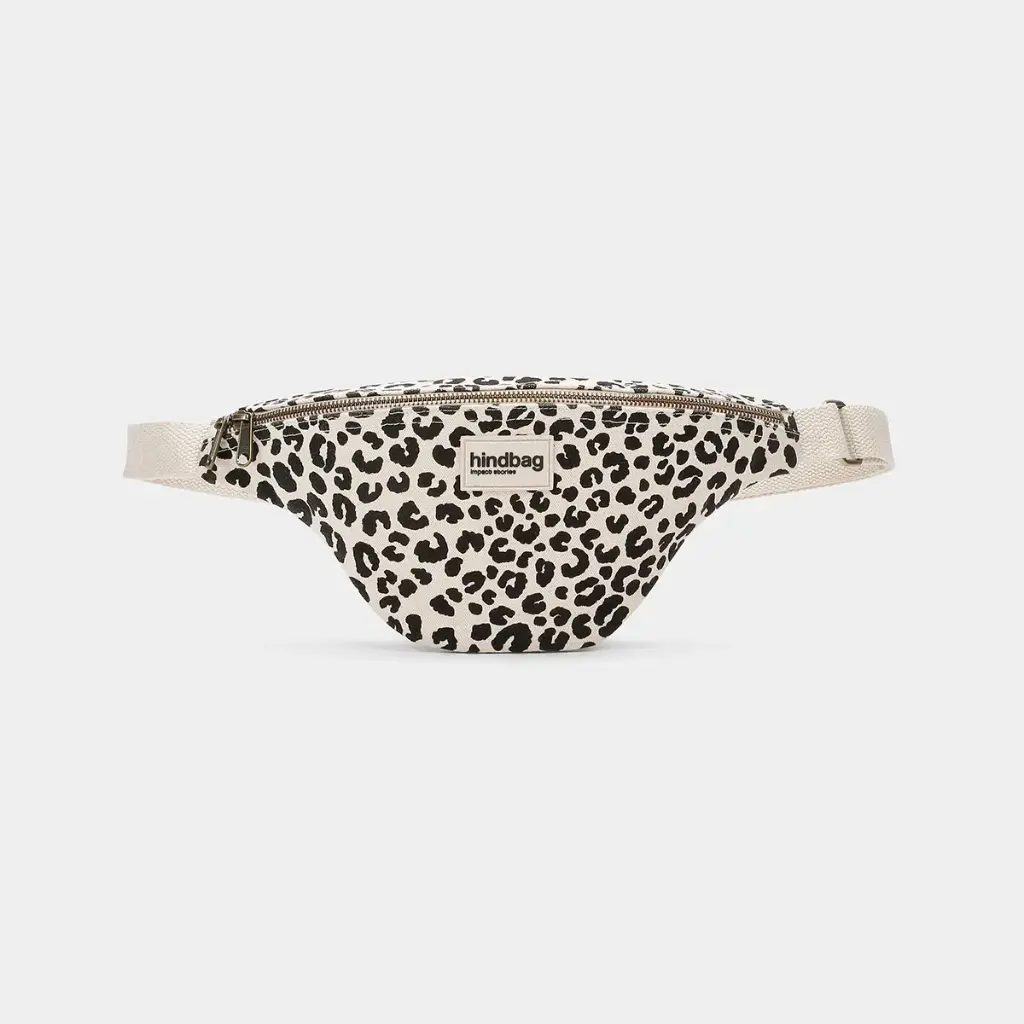 [HIND-7HINDOLI_LEO_NAT] Sac banane 'Olivia' – Léopard écru – Hindbag