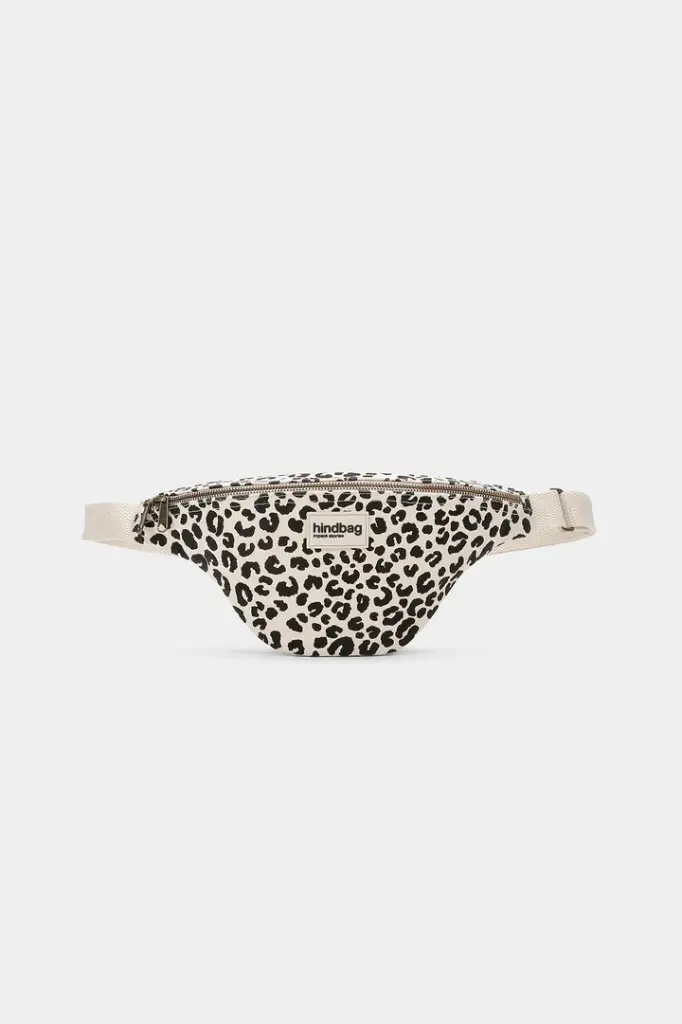 [HIND-7HINDOLI_LEO_NAT] Sac banane 'Olivia' Léopard Écru - Hindbag