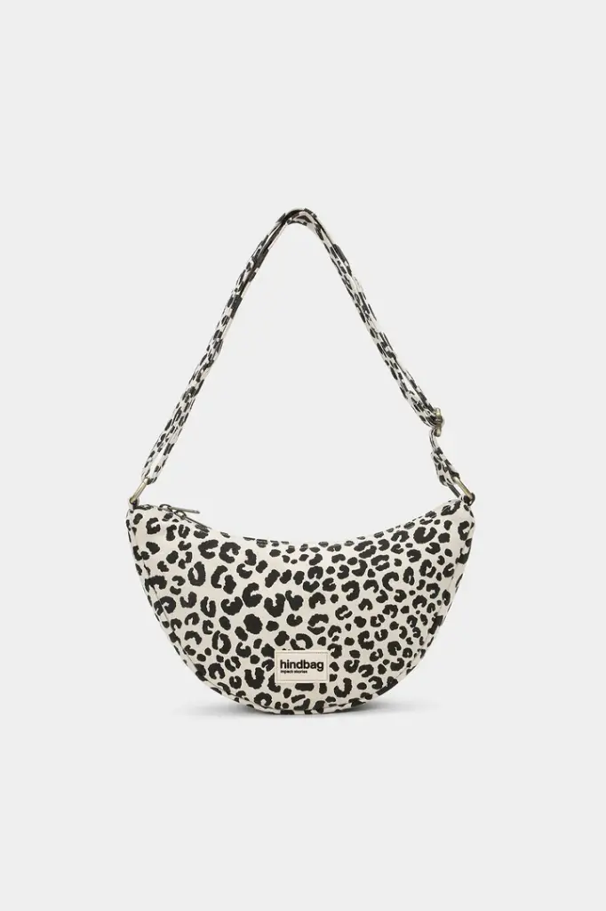 [HIND-7HINDANDR_LEO_NAT] Sac banane 'Andrea' Léopard Écru - Hindbag