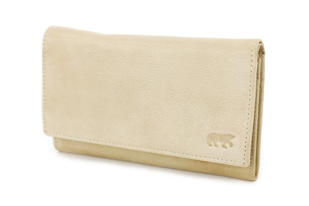 [BEAR-CP6041-FEATHER] Portefeuille 'Sweety' Sable - Cuir - Bear Design