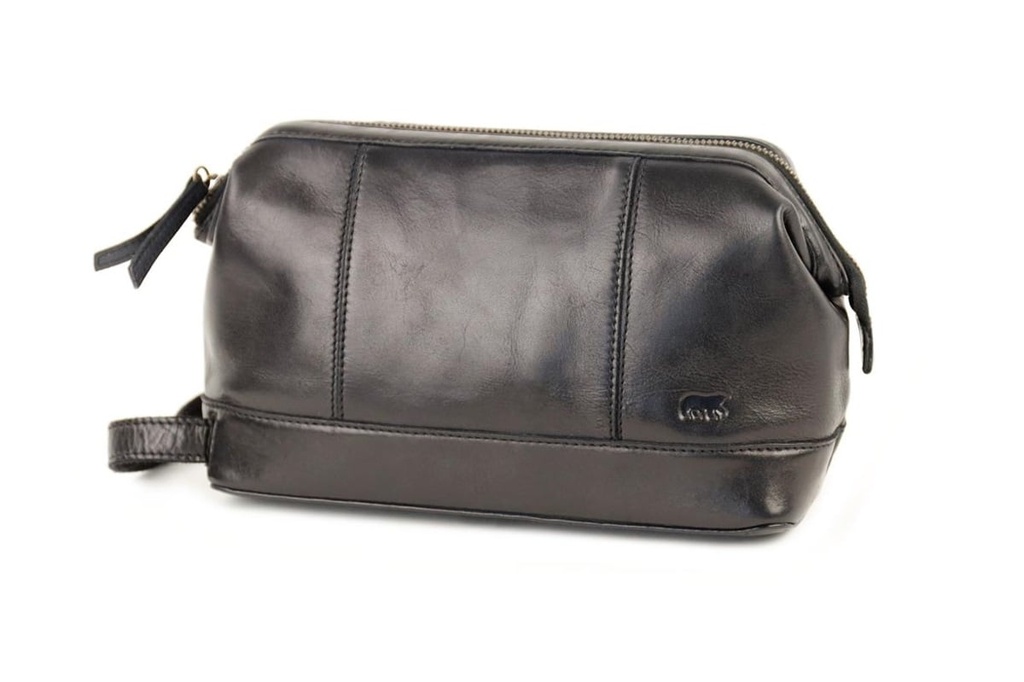 [BEAR-CL44126-BLACK] Trousse 'Olivier' Noir - Cuir - Bear Design