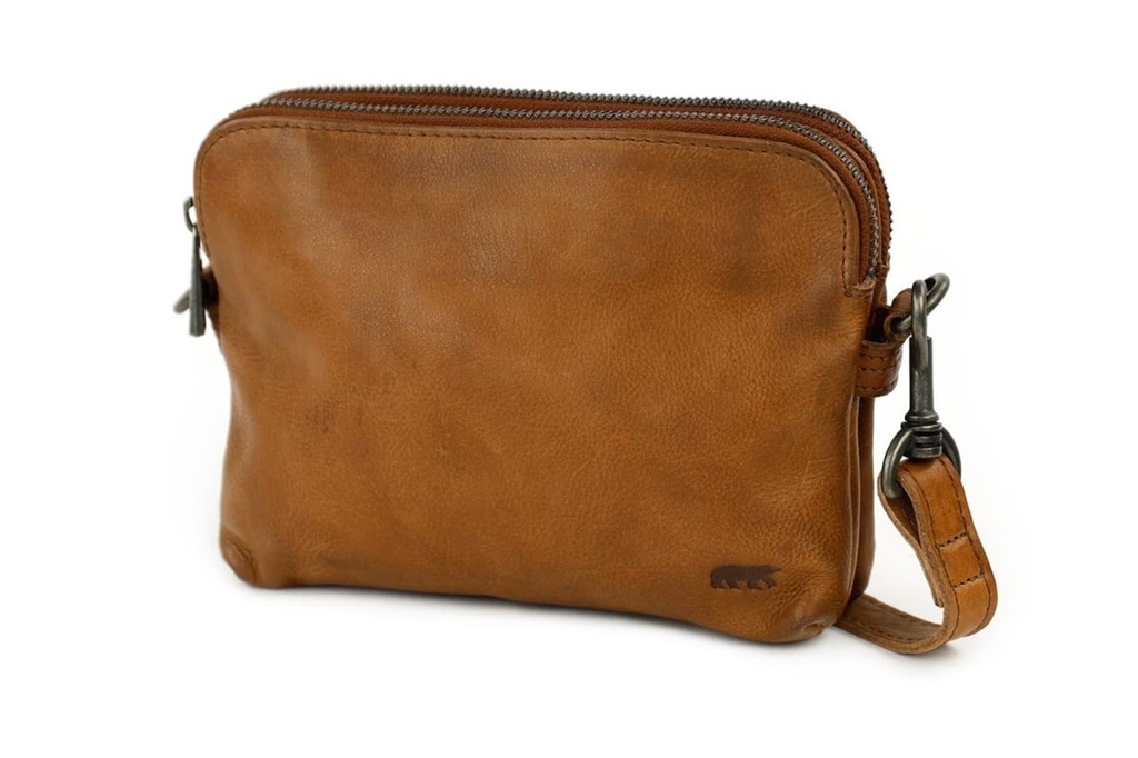 [BEAR-CP2645-COGNAC] Trousse 'Simon' Cognac - Cuir - Bear Design
