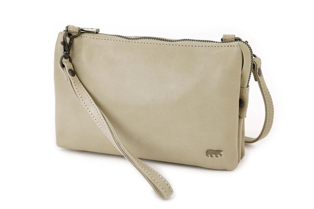 [BEAR-CP1119-ICE_GREY] Sac en Bandoulière 'Uma' Gris - Cuir - Bear Design