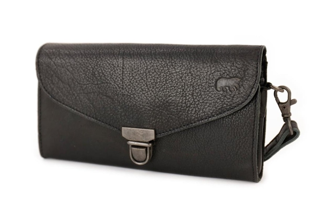 [BEAR-CP3071-BLACK] Sac en Bandoulière 'Pascalle' Noir - Cuir - Bear Design